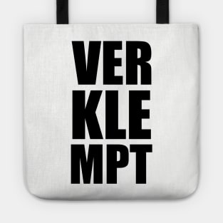 VERKLEPMT Yiddish Trendy Vertical Large Typography Tote