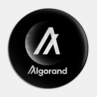 Vintage Algorand ALGO Coin To The Moon Crypto Token Cryptocurrency Blockchain Wallet Birthday Gift For Men Women Kids Pin