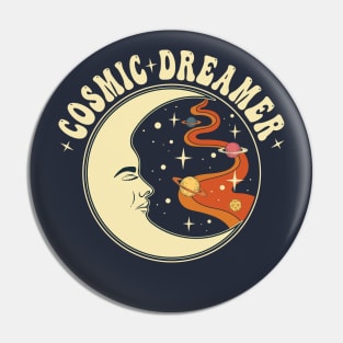 Cosmic dreamer and moon Pin