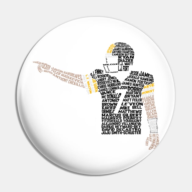 Ben Roethlisberger Steelers Team Names Design Pin by hootdesigns11