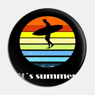 Surfing girl is the best windsurfing Pin