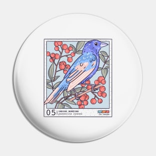 Indigo Bunting Pin