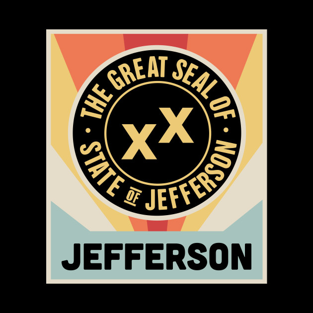 State Of Jefferson | Retro Vintage Style Poster - State Of Jefferson - Phone Case