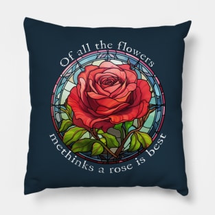 Shakespeare Quote Roses Flowers Gardeners Pillow