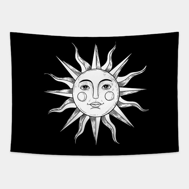 Sun Face Tapestry by Mako Design 