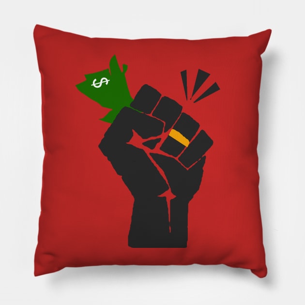 Luxury Liberal, Ironic Capitalist (No Text) Pillow by neememes