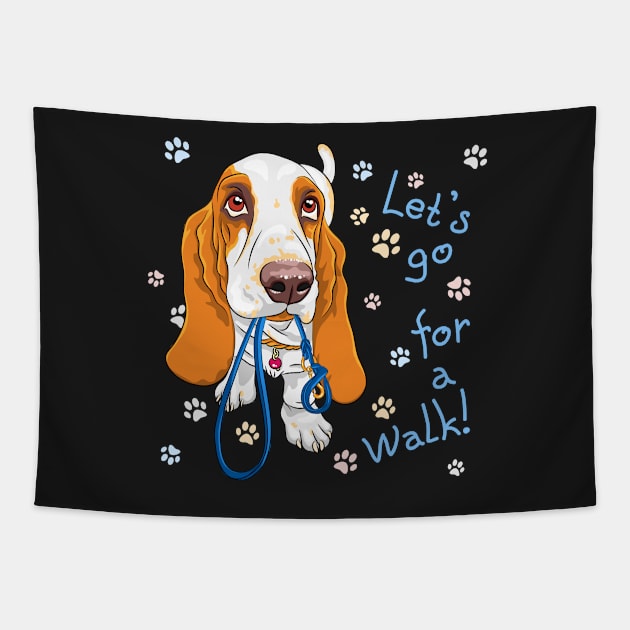 Dog Basset Hound wants to walk Tapestry by kavalenkava