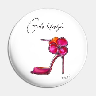 Pink heels Pin