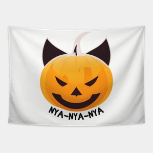 Halloween Cat Pumpkin Tapestry