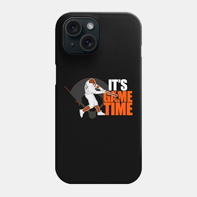 It's Game Time - Baseball (Orange) Phone Case by adamzworld