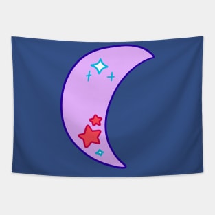 Pretty Purple Moon Tapestry