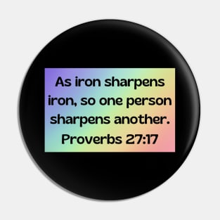 Bible Verse Proverbs 27:17 Pin