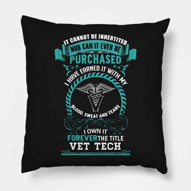 Vet Tech Forever The Title Pillow by babettenoella