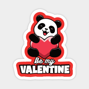 Be My Valentine Cute Panda Magnet