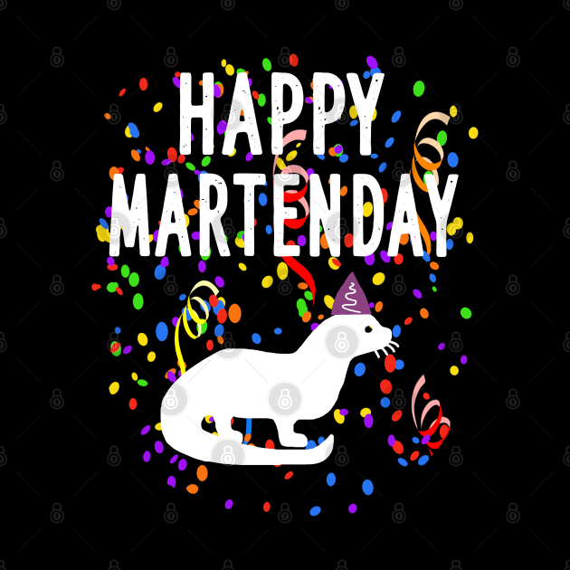 Happy Mardertag marten nocturnal pet animal by FindYourFavouriteDesign