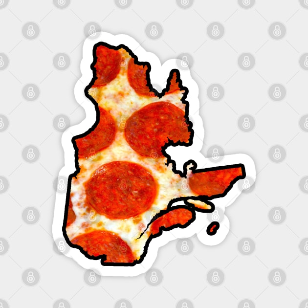 Quebec Canada Pepperoni Pizza Magnet by fearcity