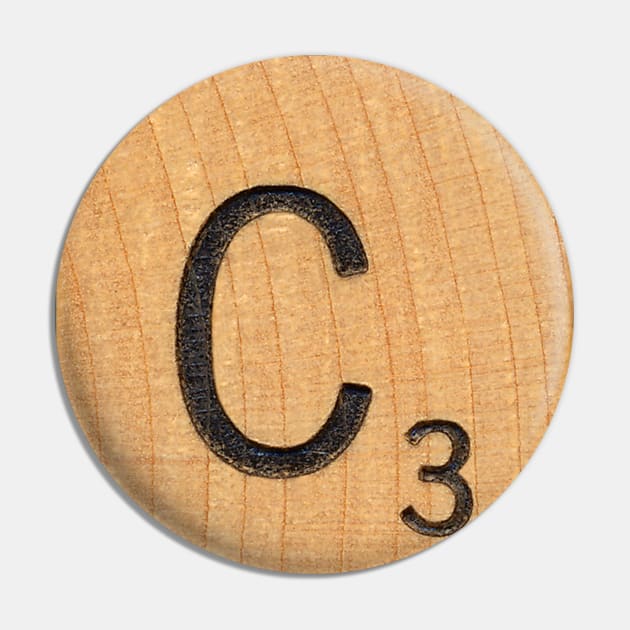 Letter Tile 'C' Pin by RandomGoodness