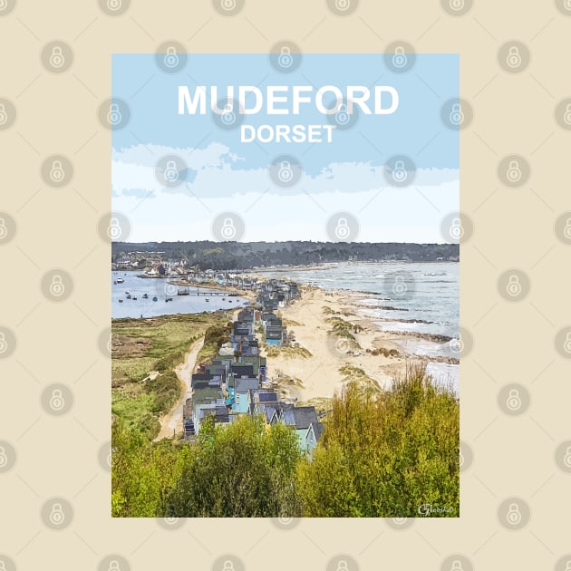 Mudeford Dorset. Christchurch. Travel poster. Gift. by BarbaraGlebska