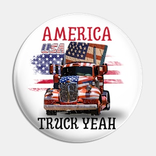 America Truck Yeah USA Pin