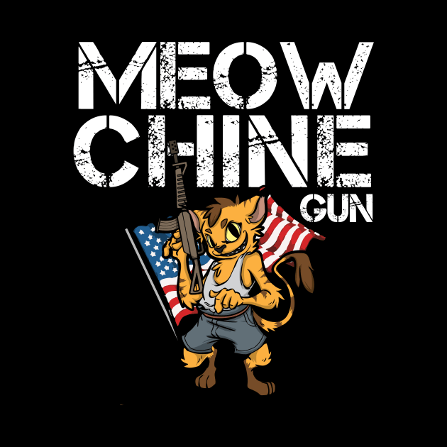 2nd Amendment Patriotic Gun Owner Cat American Flag Rifle by TellingTales