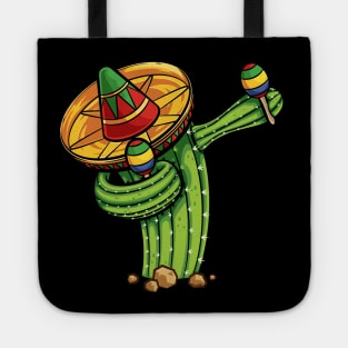 Dabbing Cactus Shirt Cinco de Mayo Fiesta Mexican Sombrero Tote