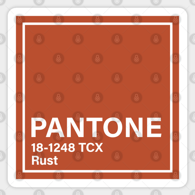 pantone 18-1248 TCX Rust - Pantone Color - Sticker | TeePublic
