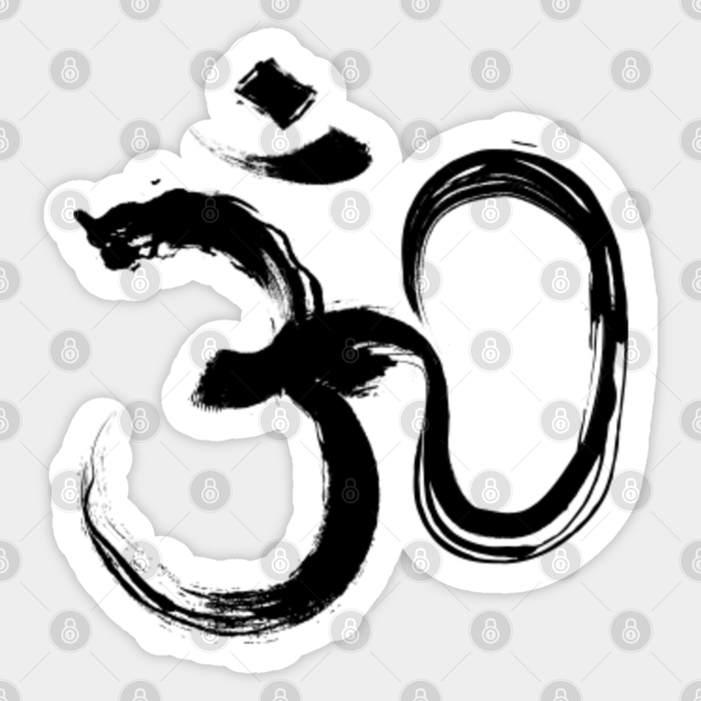 Aum Symbol Black Edition Aum Sticker Teepublic