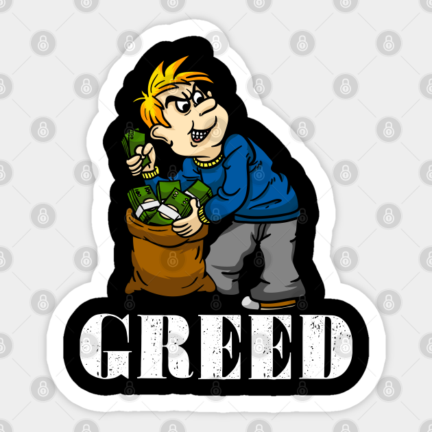 7 Deadly Sins Greed Halloween Costume Greed Sticker Teepublic