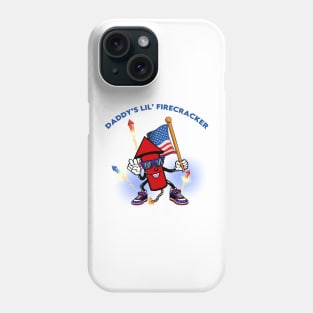 Daddy's Lil' Firecracker Kids 4th of July Phone Case