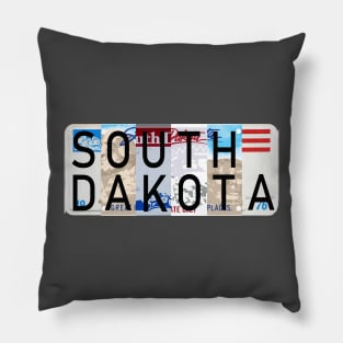 South Dakota License Plate Pillow