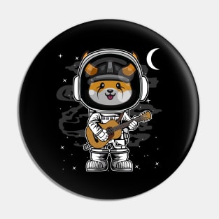 Astronaut Guitar Floki Inu Coin To The Moon Floki Army Crypto Token Cryptocurrency Blockchain Wallet Birthday Gift For Men Women Kids Pin