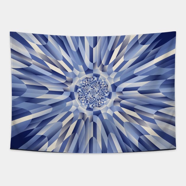 Blue mineral Tapestry by Gaspar Avila