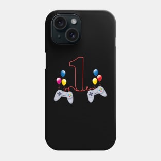 1st Birthday Boy one-Year Old Video Game Player Kids Phone Case