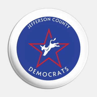 Blue Jefferson County Democrats Logo Pin