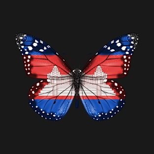 Cambodian Flag  Butterfly - Gift for Cambodian From Cambodia T-Shirt