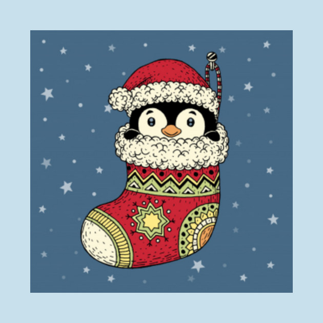 Disover Christmas Penguin in A Stocking - Christmas - T-Shirt