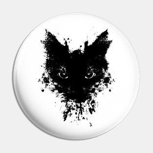 Angry cat on abstract art Pin