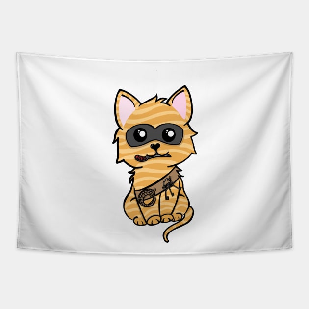 Fluffy Tabby Rouge | Kitty Thief | DND Cat Tapestry by Roll 4 Cuteness 