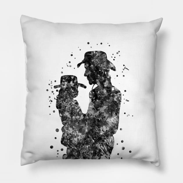 Father and daughter Pillow by RosaliArt