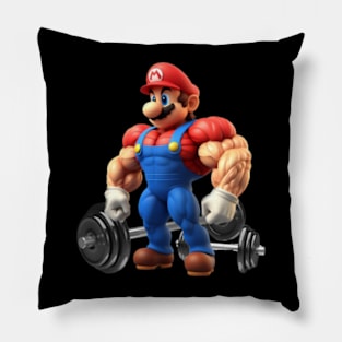 Red Super Gym Bro Pillow