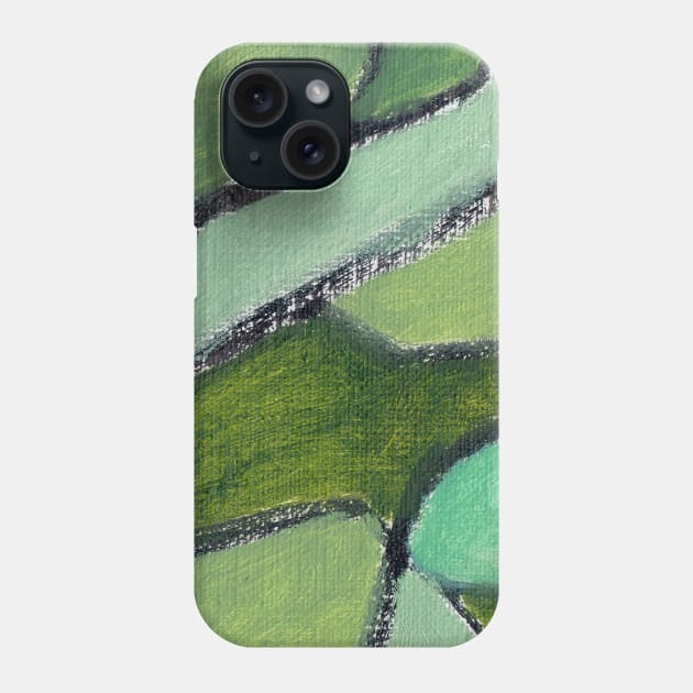 Sap Green Abstract Art Phone Case by Go Abstract Art