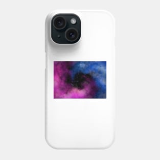 Colorful watercolor spiral nebula galaxy background Phone Case