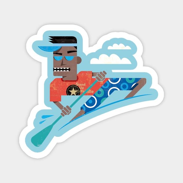 Stand Up Paddle Magnet by Jorsta