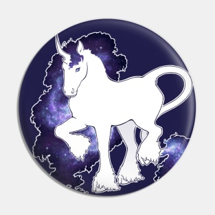 The Mane of Spiral Stars - Galaxy Unicorn Pin