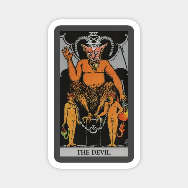 The Devil Tarot Card Magnet by Star Scrunch