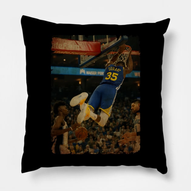 Dunk Kevin Durant Vintage Pillow by Milu Milu