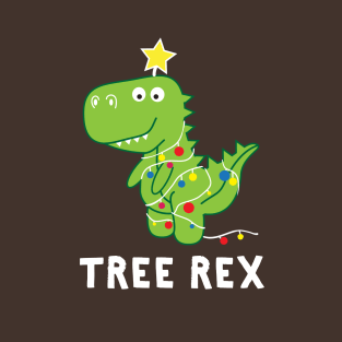 Funny Christmas Dinosaur Tree Rex T-Shirt