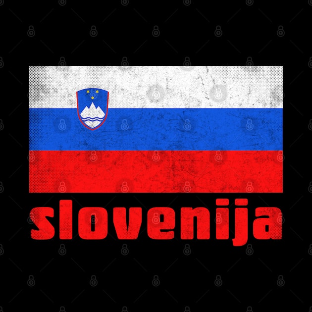 Slovenija / Slovenian  Faded Style Flag Design by DankFutura