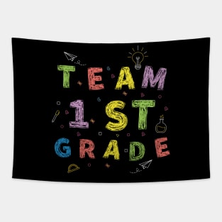 Team 1st Grade First Day of School Tapestry