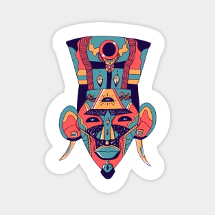 Retro Triad African Mask 6 Magnet